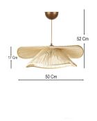 Crèmekleurige kroonluchter Duvela - H.52cm