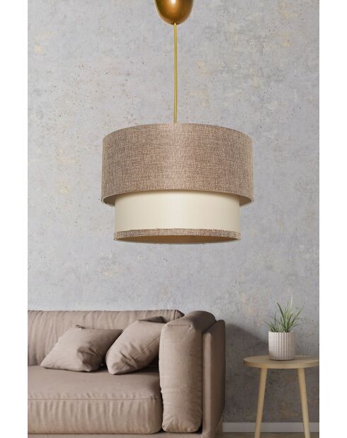 Beige/crèmekleurige Tubol kroonluchter - H.65cm