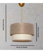 Beige/crèmekleurige Tubol kroonluchter - H.65cm