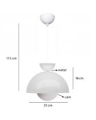 Lampadario 241340 bianco - H.115cm