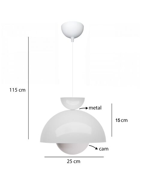 Lampadario 241340 bianco - H.115cm