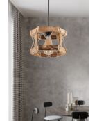 Lámpara hexagonal natural - H.65cm