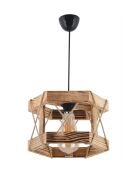 Lámpara hexagonal natural - H.65cm