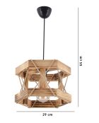 Lámpara hexagonal natural - H.65cm