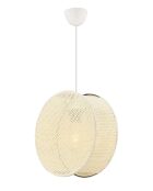 Lustre Big Drum beige/blanc - H.65cm