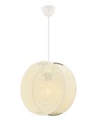 Lustre Big Drum beige/blanc - H.65cm