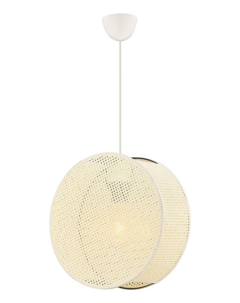 Lustre Big Drum beige/blanc - H.65cm