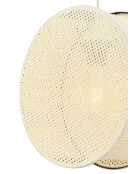 Lustre Big Drum beige/blanc - H.65cm