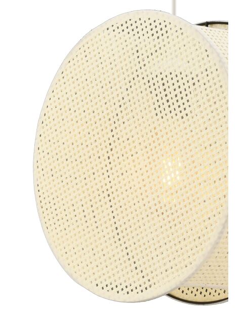 Lustre Big Drum beige/blanc - H.65cm