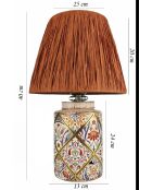 Lampe de table YL675 marron - H.40cm