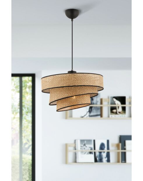Kronleuchter Couper Hazeran beige/schwarz - H.72cm