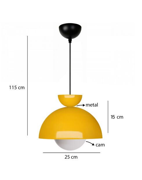 Lustre 241337 jaune - H.115cm