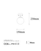 Lampadario Atmaca 10210 nero antico - H.23cm