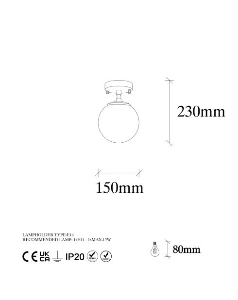 Lampadario Atmaca 10210 nero antico - H.23cm
