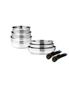 Batterie amovible inox 18/10 -10 pièces