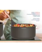 Batterie de cuisine noire - 10 pièces