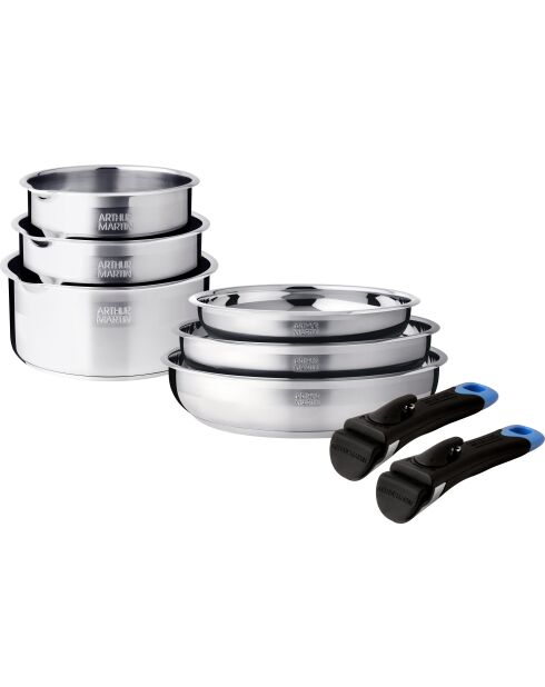 Batterie amovible inox 18/10 - 8 pièces