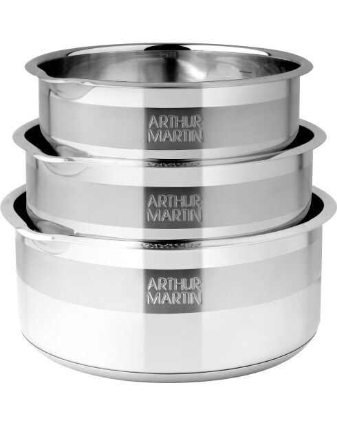 Batterie amovible inox 18/10 - 8 pièces