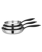 Set de 3 Poêles 3 triply inox - 20/24/28 cm