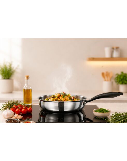 Set de 3 Poêles 3 triply inox - 20/24/28 cm