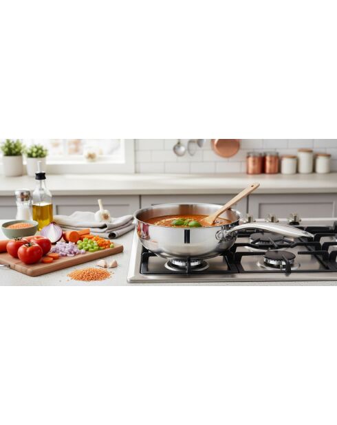 Sauteuse Grand chef inox -24 cm