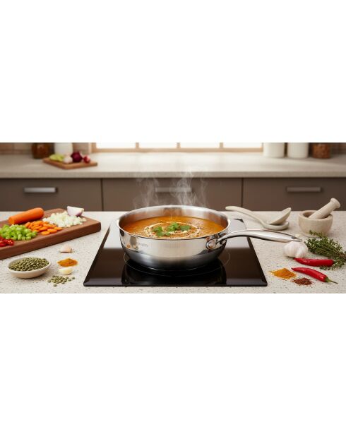 Sauteuse Grand chef inox -24 cm