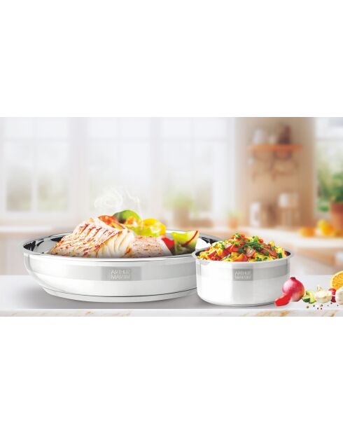 Batterie amovible inox 18/10 -10 pièces