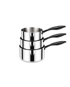 Set de 3 casserole 3 triply argenté -16-18-20 cm