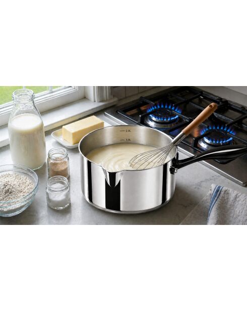 Set de 3 casserole 3 triply argenté -16-18-20 cm