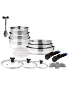 Batterie amovible inox 18/10 - 20 pièces