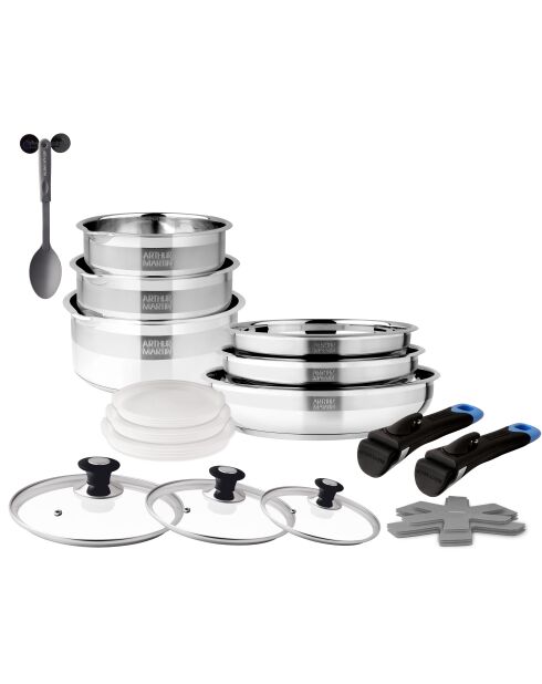 Batterie amovible inox 18/10 - 20 pièces
