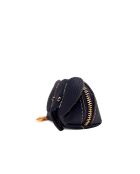 Jim blauwe leren portemonnee - 10x7x5cm