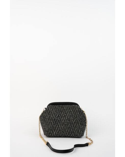 Sac à bandouliere en cuir Karyn argenté - 25X20X5cm