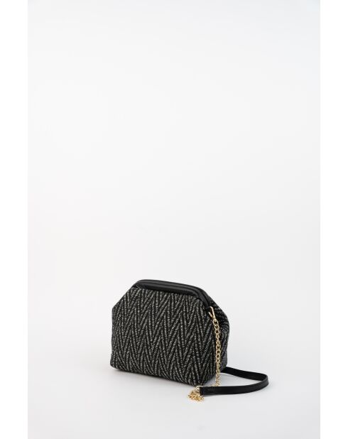 Sac à bandouliere en cuir Karyn argenté - 25X20X5cm