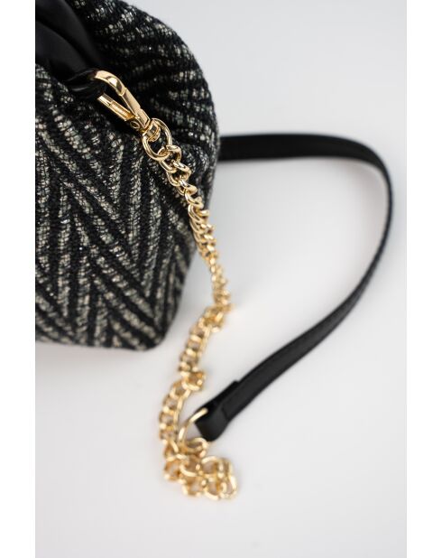 Sac à bandouliere en cuir Karyn argenté - 25X20X5cm