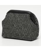 Sac à bandouliere en cuir Karyn argenté - 25X20X5cm