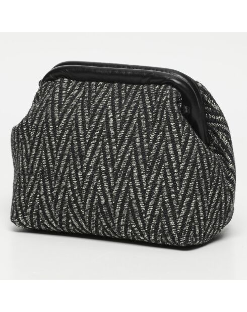 Sac à bandouliere en cuir Karyn argenté - 25X20X5cm