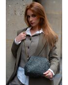 Sac à bandouliere en cuir Karyn argenté - 25X20X5cm