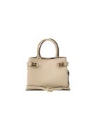 Nelia beige Lederhandtasche - 27x22x12cm