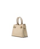 Nelia beige Lederhandtasche - 27x22x12cm