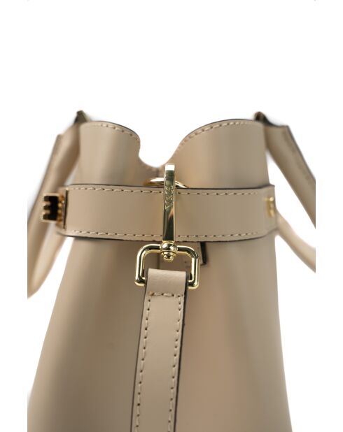Borsa a mano Nelia in pelle beige - 27x22x12cm