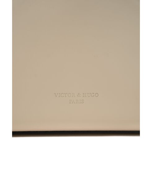 Nelia beige Lederhandtasche - 27x22x12cm