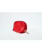 Wendy rode leren portemonnee - 12x7x3cm