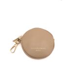 Runa beige leren sleutelhangers - 10x10x1,5cm