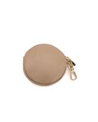 Runa beige leren sleutelhangers - 10x10x1,5cm