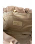 Eloa Schultertasche aus helltaupefarbenem Leder - 23x13x8cm