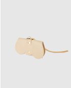 Moly beige leren brillenhouder - 15x8x2cm