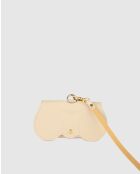 Moly beige leren brillenhouder - 15x8x2cm