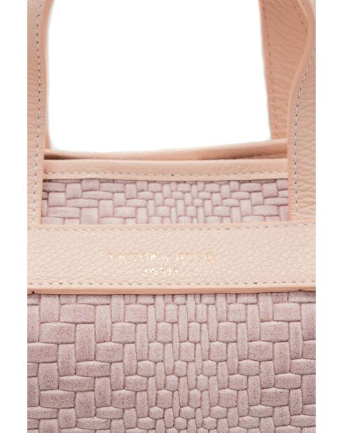 Borsa a tracolla Monaco in pelle rosa chiaro - 43x26x14,5cm