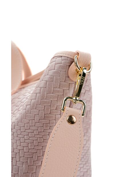 Borsa a tracolla Monaco in pelle rosa chiaro - 43x26x14,5cm